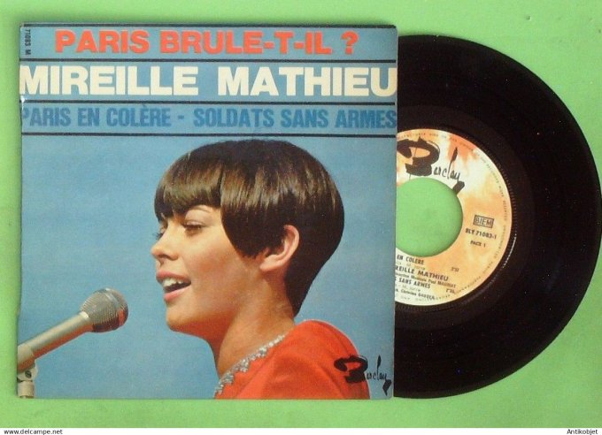 Mathieu Mireille 45T EP Paris en colère 1966