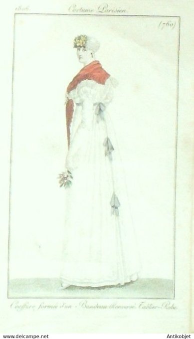 Costume Parisien 1806 # 760 (eau forte) Tablier-robe