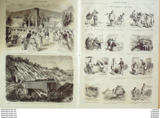 Le Monde illustré 1869 n°644 Cuba Los Ingenios Trinidad  Arcueil (94) Corse Algérie Blidah  Bou Meds