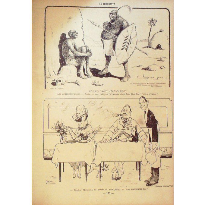 La Baïonnette 1918 n°138 (Restaurants de guerre) KERN GASTYNE MONTASSIER GILES ORDNER