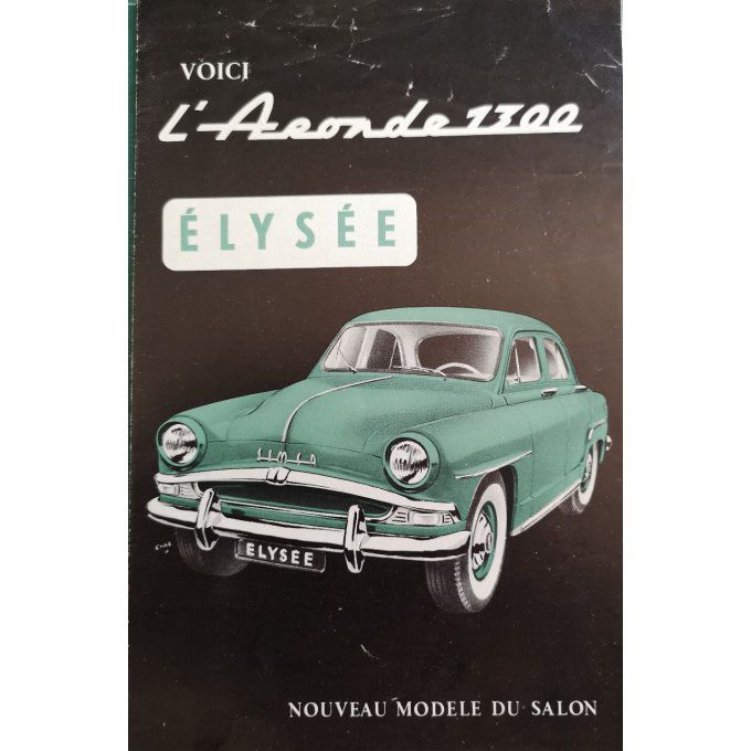 Catalogue SIMCA ARONDE 1300 Elysée 1950