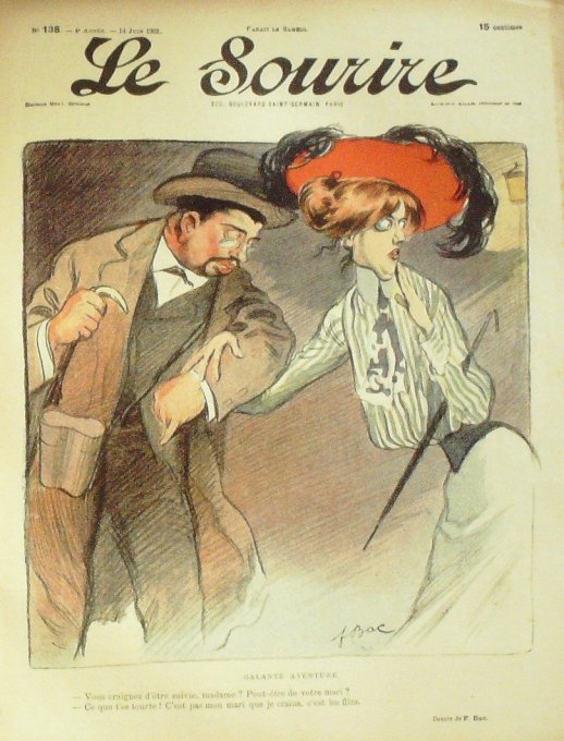 Le Sourire 1902 n°138 BAC BERTRAND HUARD CADEL