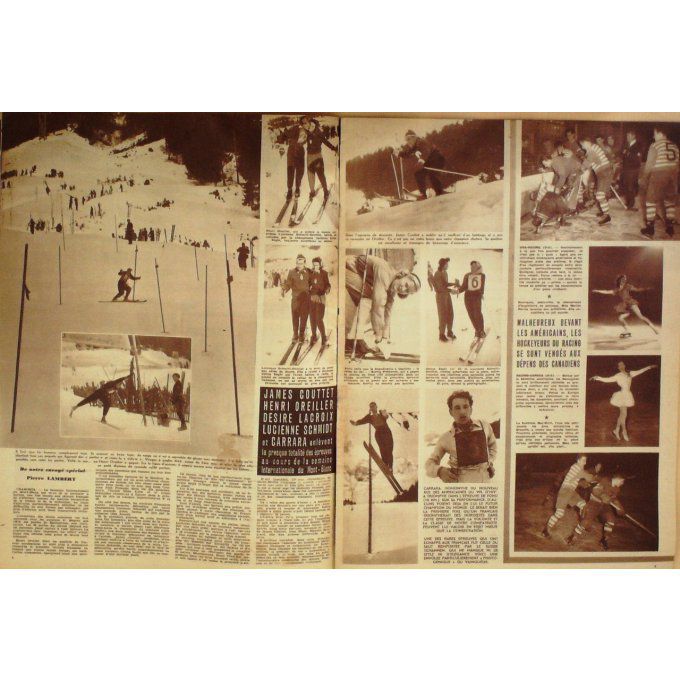 Miroir Sprint 1949 n° 138 24/01 OREIL LER LACROIX SCHMIDT CARRA RA FRANCE/AUSTRALIE
