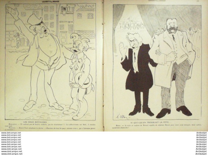 L'Assiette au beurre 1910 # 491 Socialiste aux Congres de Copenhague Ostoya  Georges