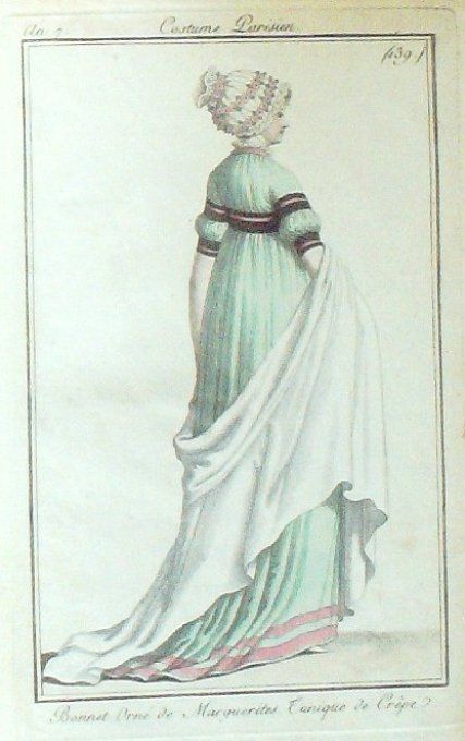 Costume Parisien 1799 an 7 #139 (eau forte) Tunique de crêpe