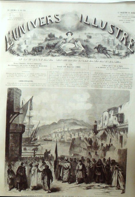 L'Univers illustré 1861 # 139 Sundgau (68) Guillaume IV, Roi de Prusse Berlin Watteau