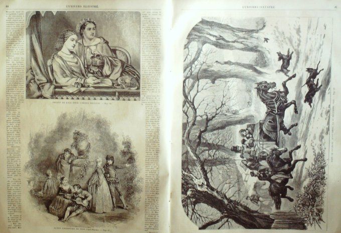 L'Univers illustré 1861 # 139 Sundgau (68) Guillaume IV, Roi de Prusse Berlin Watteau