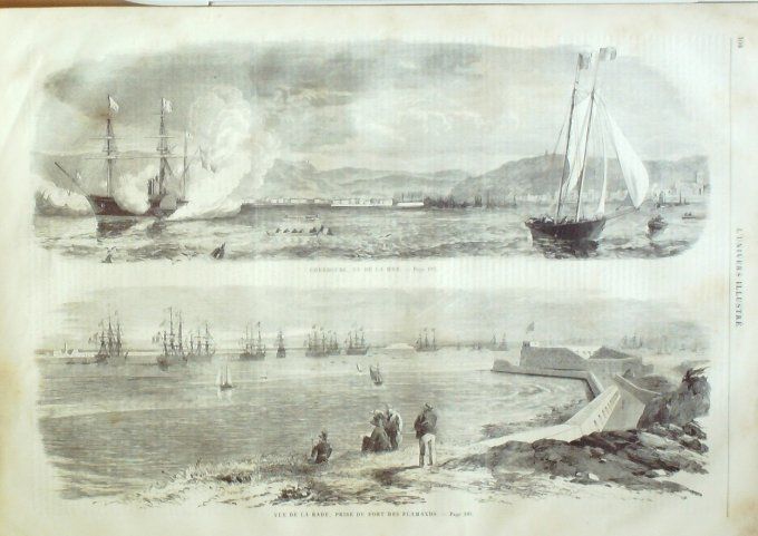 L'Univers illustré 1858 #  13 Cherbourg (50)Napoléon Bonaparte Murhof (67)