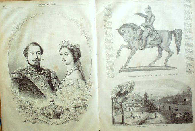 L'Univers illustré 1858 #  13 Cherbourg (50)Napoléon Bonaparte Murhof (67)