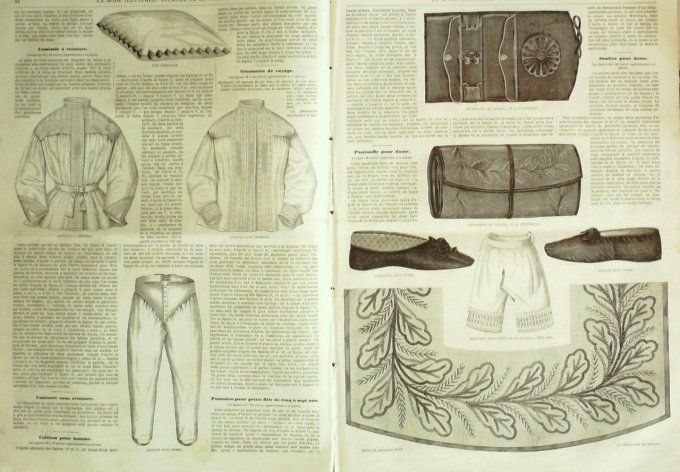 Journal Mode illustrée 1865 # 13 Taie d'oreiller