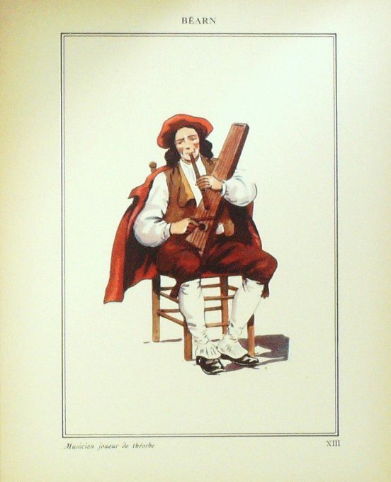 Nouvelle-Aquitaine Bearn Musicien Joueur De Theorbe