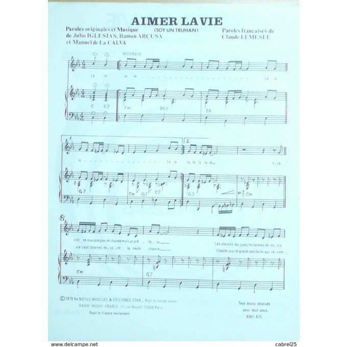 Iglesias Julio Aimez La Vie 1978