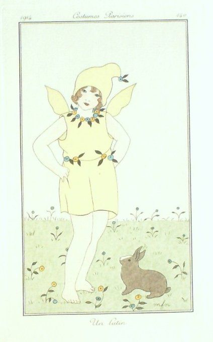 Franc-Nohain Madeleine Pochoir Mode Art Deco n° 140-1914 Journal des Dames