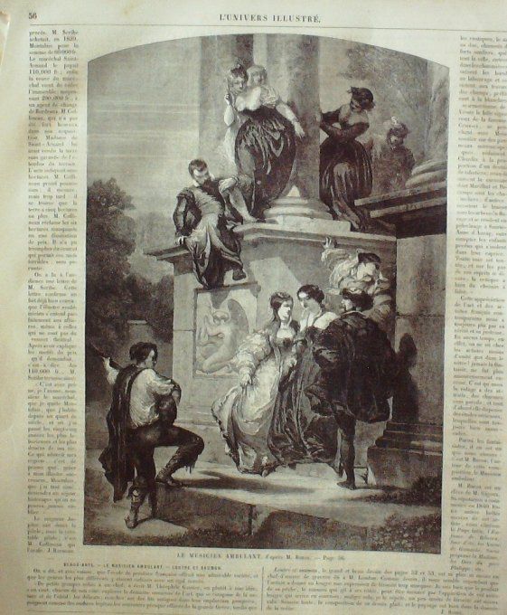 L'Univers illustré 1861 # 140 Chine Tien-Tsin baron gros & Lord musicien ambulant