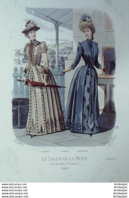 Gravure Mode Salon 1888 #  928 (Old Fashion plate)