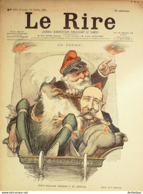 Le Rire 1900-10-20 # 311 Journal humoristique Ed.Originale Georges 1er Lepold
