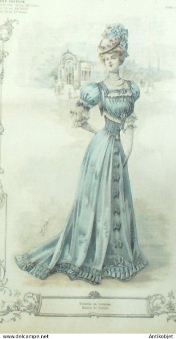 La Mode illustrée journal 1906 n° 25 Costume en Louisine