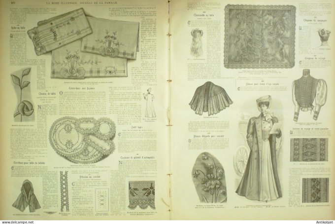 La Mode illustrée journal 1906 n° 25 Costume en Louisine