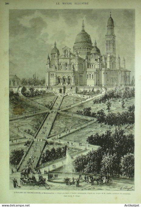 Le Monde illustré 1874 n°949 Tours (37) Longchamp (92) Rouen (76) Boeildieu Montmartre