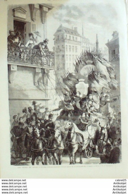 Le Monde illustré 1872 n°780 Lille (59) Poitiers (87) Augustin Cochin Henry Regnault Alhambra