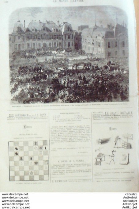 Le Monde illustré 1872 n°780 Lille (59) Poitiers (87) Augustin Cochin Henry Regnault Alhambra