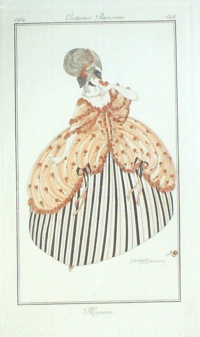 Dammy Robert Pochoir Mode Art Deco n° 142-1914 Journal des Dames