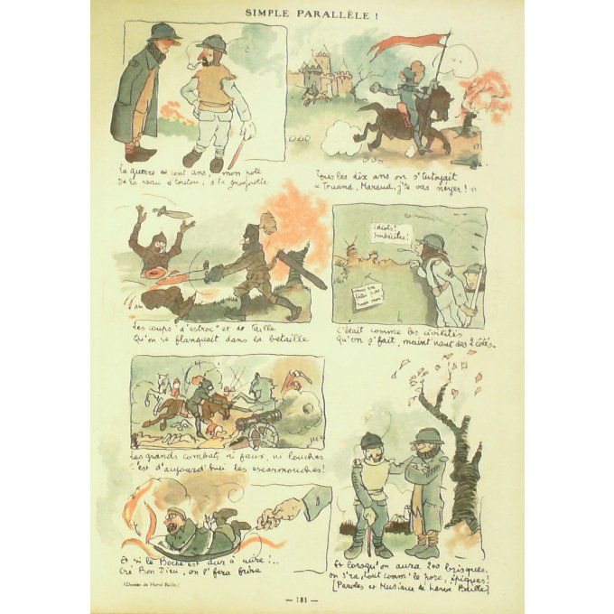 La Baïonnette 1918 n°142 (Poilus de jadis) BAILLE BOFA BRUNNER MANFREDINI QUINT