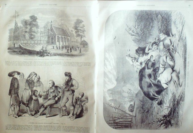 L'Univers illustré 1861 # 142 Ceylan Miligraya Calédonie Pêcheurs Wakash Louisiane Nlle-Orléans