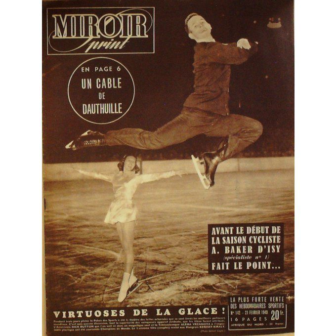 Miroir Sprint 1949 n° 142 21/2 BOBET MULLER FAURE LOUVIOT BUTTON LA MOTTA BEN MILOU