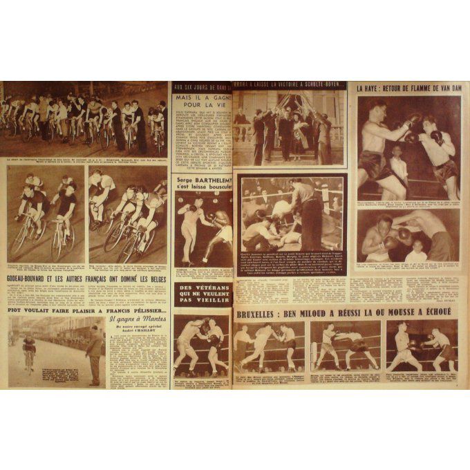 Miroir Sprint 1949 #  142 21 Fév Bobet Muller Faure Louviot Button La Motta Ben Milou