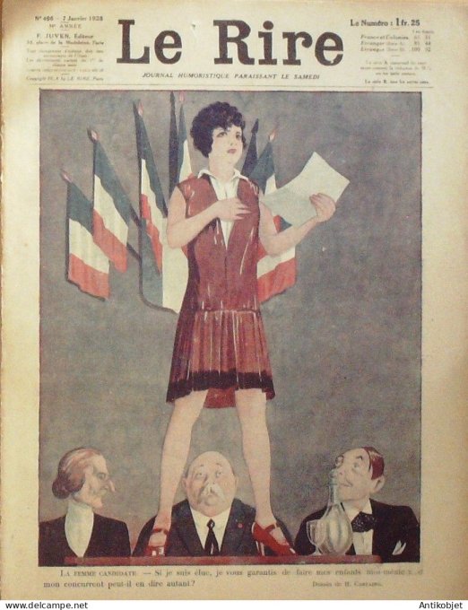 Le Rire 1928-01- 7 # 466 Journal humoristique Ed.Originale Permis de conduire
