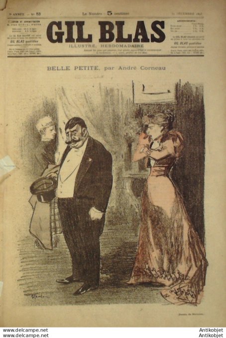 Gil Blas 1893 n°53 André CORNEAU Louis MARSOLLEAU Jean RICHEPINGeorges COURTELINE Paul DELMET