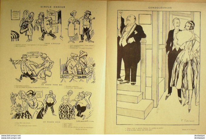 Le Rire 1922-09- 9 # 188 Journal humoristique Ed.Originale Pompe a Phynances