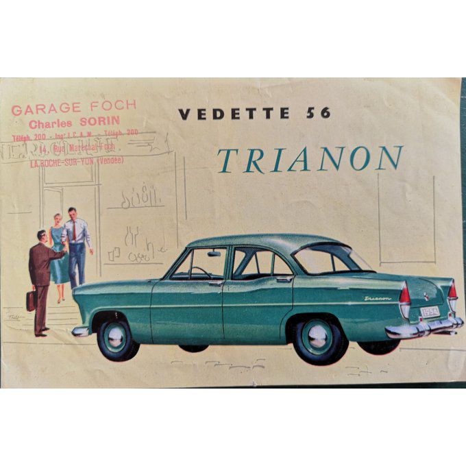 Catalogue SIMCA VEDETTE 1956 TRIANON