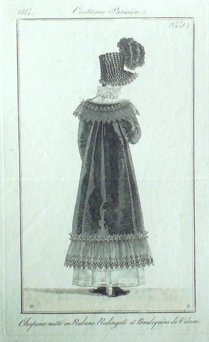 Gravure Mode Costume Parisien 1814 # 1441 (eau forte old Fashion plate