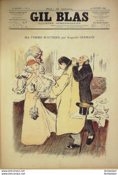 Gil Blas 1898 n°02 Auguste GERMAIN EUGENE SUTTER Maurice de SONNIER