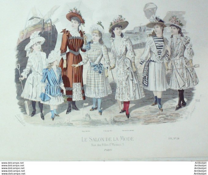 Gravure Mode Salon 1888 #  933 (Old Fashion plate)