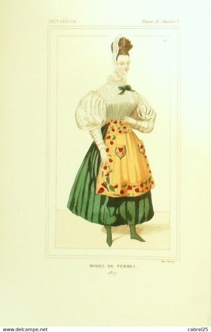 Mode Femme 1827 sous CHARLES X