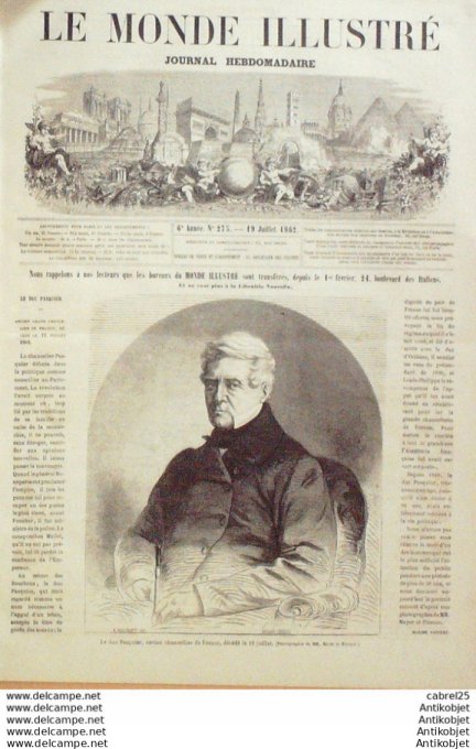 Le Monde illustré 1862 n°275 Clermont Royat (63) Honfleur (14) Vichy (01) Grèce Corinthe