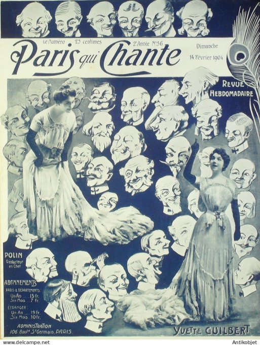 Paris qui chante 1904 #56 Guilbert Georgel Mariette Willy George Chepfer