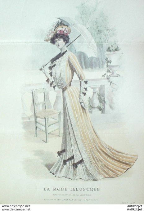 Gravure Mode illustree 1899 # 29 (Old Fashion plate) rare