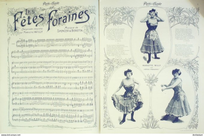 Paris qui chante 1904 #56 Guilbert Georgel Mariette Willy George Chepfer