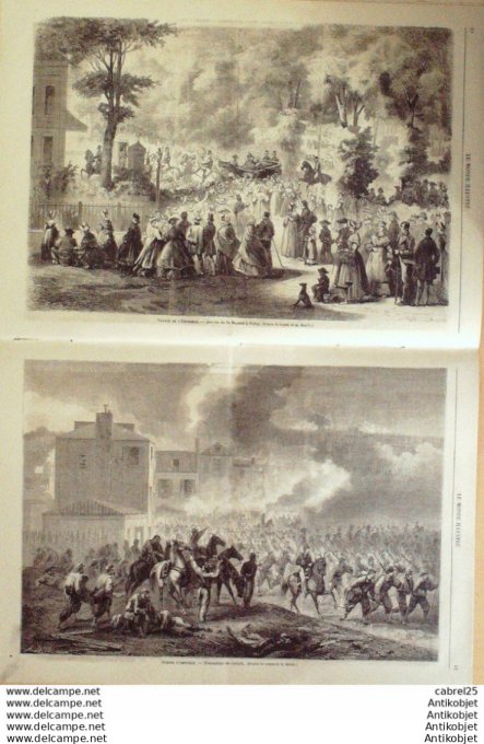 Le Monde illustré 1862 n°275 Clermont Royat (63) Honfleur (14) Vichy (01) Grèce Corinthe