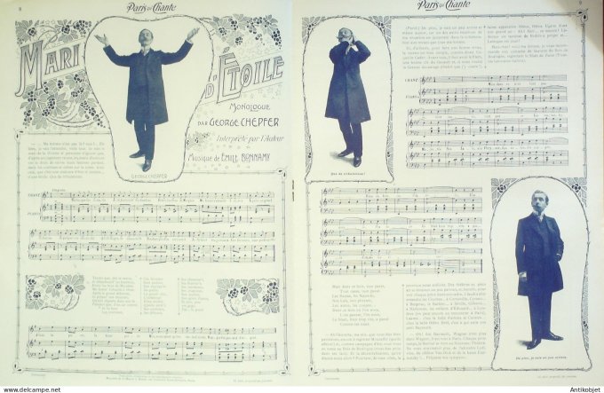 Paris qui chante 1904 #56 Guilbert Georgel Mariette Willy George Chepfer