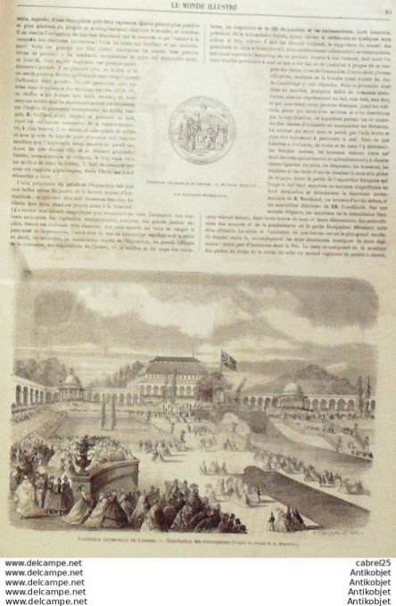 Le Monde illustré 1862 n°275 Clermont Royat (63) Honfleur (14) Vichy (01) Grèce Corinthe