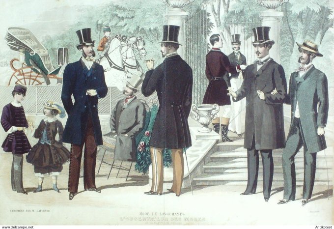 Gravure Mode Le Coupeur 1858- 5 (Old Fashion plate) Rare