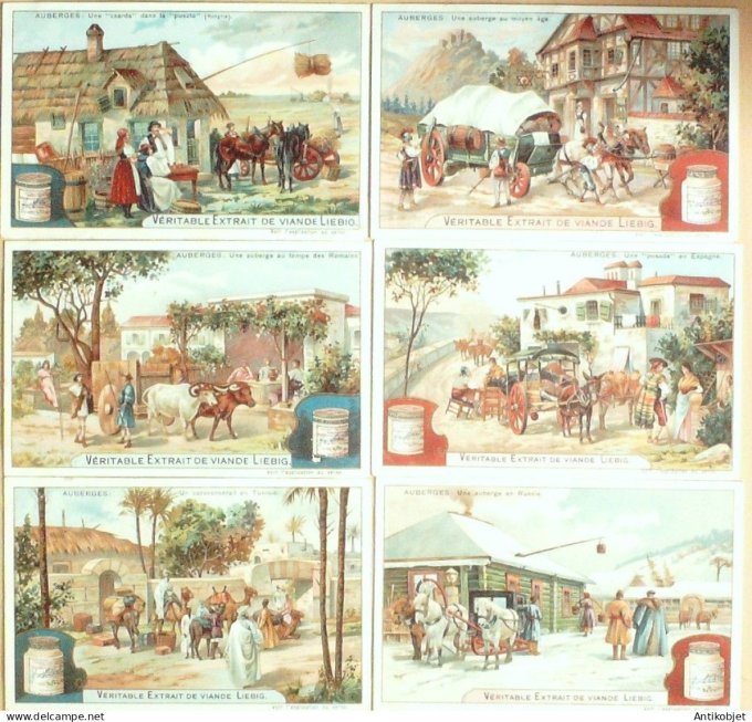 Chromo Liebig Sang  755 Auberges (1904)