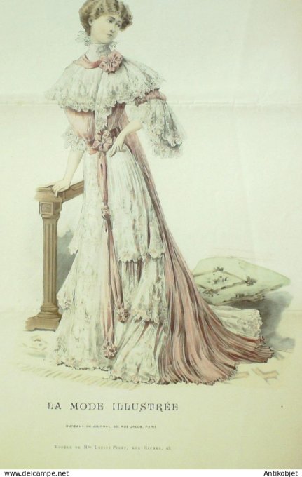 Gravure Mode illustree 1903 # 42 (Old Fashion plate) RARE