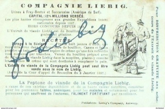Chromo Liebig Sang  584 Villes et costumes Europeens 3 (1899)