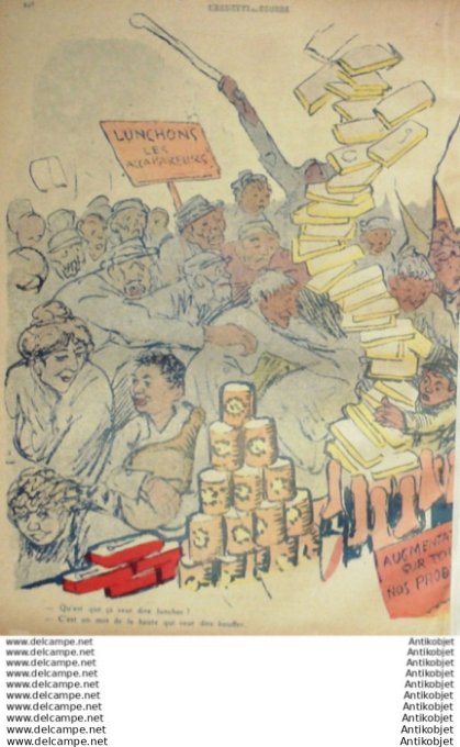 L'Assiette au beurre 1910 # 496 Tout rencherit Grandjouan